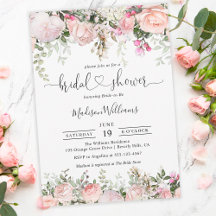 Summer Rose Garden Blumendusche Einladung