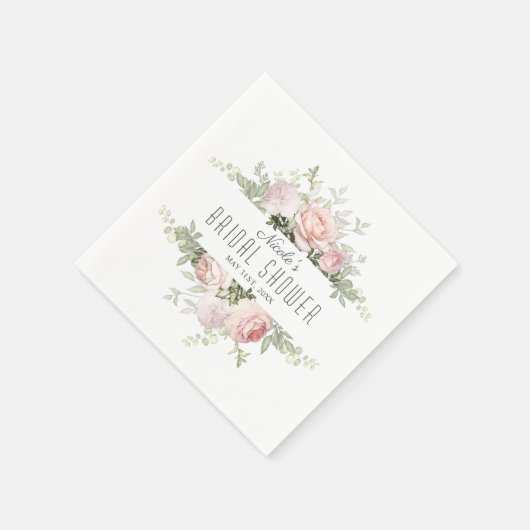 Summer Rose Garden Brautparty Serviette (Ecke)