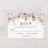 Summer Rose Garden Floral Wedding RSVP (Vorne/Hinten)