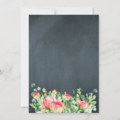 Summer Rose Garten rustikal neue Zuhause Grillen Einladung (Rückseite)