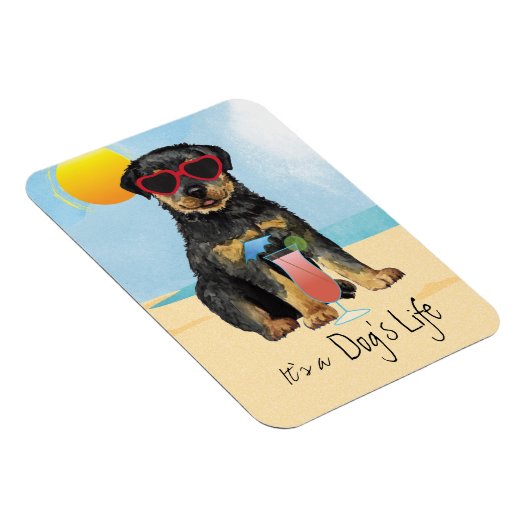 Summer Rottweiler Magnet (Rechte Seite)
