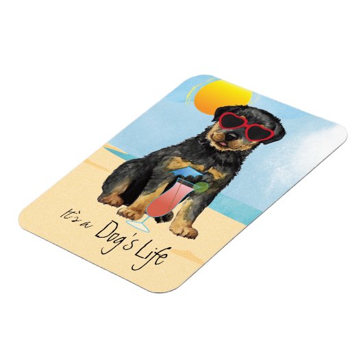 Summer Rottweiler Magnet (Linke Seite)