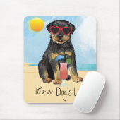 Summer Rottweiler Mouse Pad Mousepad (Mit Mouse)