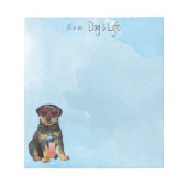 Summer Rottweiler Notepad Notizblock (Vorderseite)