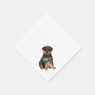 Summer Rottweiler Serviette