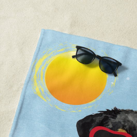 Summer Rottweiler Strandtuch (Beispiel)