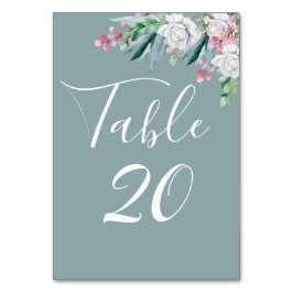 Summer Sage Green Wedding Tischnummer