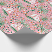 Summer Sailboat Palm Trees Geschenkpapier (Ecke)