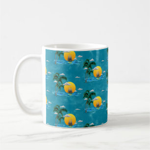 Summer Sailboat Sunset Nautical Coastal Beach Kaffeetasse