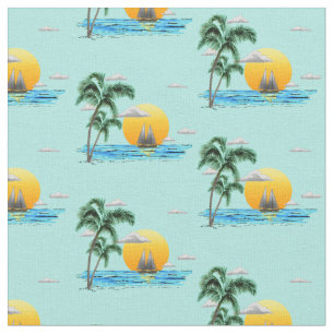 Summer Sailboat Sunset Nautical Coastal Stoff