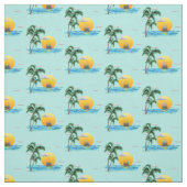 Summer Sailboat Sunset Nautical Coastal Stoff (Muster)