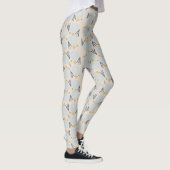 Summer Sand Dollar Botanical Beach Pattern Legieru Leggings (Rechts)
