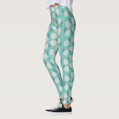 Summer Sand Dollar Botanisches Beach Pattern Leggings (Links)