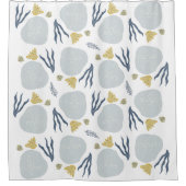 Summer Sand Dollar Seashells Beach Pattern Beach Duschvorhang (Vorderseite)