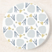Summer Sand Dollar Seashells Beach Pattern Beach Getränkeuntersetzer (Vorne)