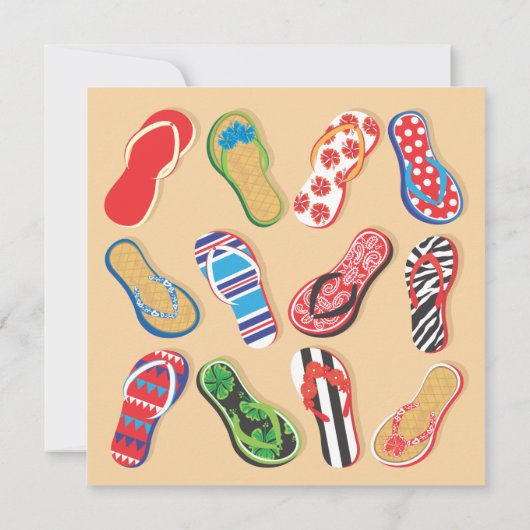 Summer Sandals Soiree Beach GRILLEN Party Einladun Einladung (Rückseite)