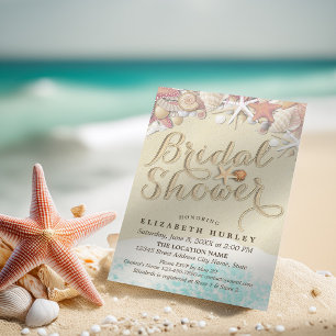Summer Sandy Beach Hochzeit Brautparty Starfish Einladung
