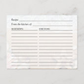 Summer Sandy Beach Starfish Brautparty Rezept Postkarte (Rückseite)