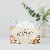 Summer Sandy Beach Starfish Seashell UAWG Reply Einladungspostkarte (Stehend Vorderseite)