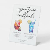 Summer Sangria Blue Beach Signature Cocktails Menü Sockelschild (Vorderseite)