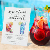 Summer Sangria Blue Beach Signature Cocktails Menü Sockelschild