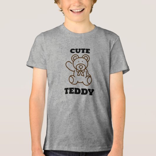 Summer Säuglings Niedlich Bären Teddy Tri-Blend Shirt (Vorderseite)