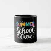 Summer School Crew Mug – Fun Teacher&Student Gift Zweifarbige Tasse (Mittel)