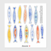 Summer School of Fish Aufkleber (Blatt)