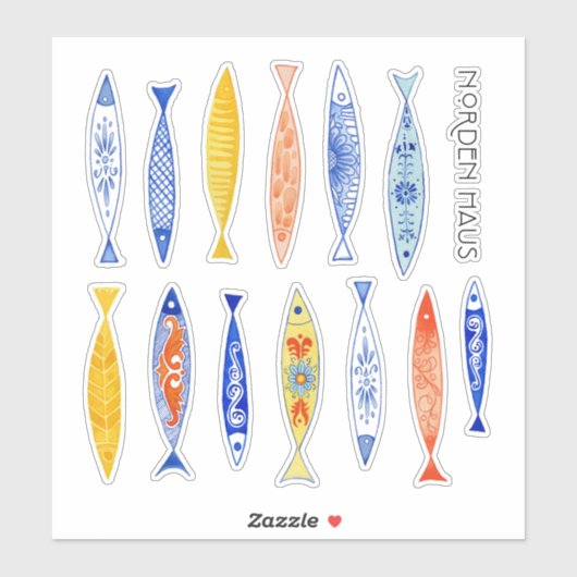 Summer School of Fish Aufkleber (Blatt)