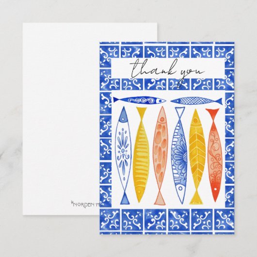 Summer School of Fish Danke Karte (Vorne/Hinten)