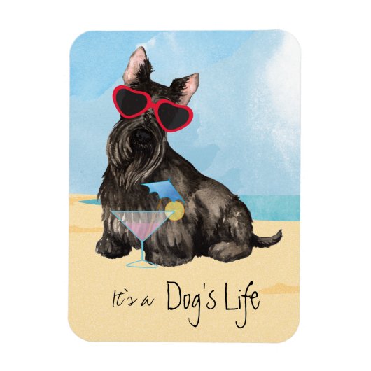 Summer Scottish Terrier Magnet (Vertikal)