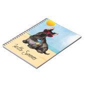 Summer Scottish Terrier Notizblock (Linke Seite)