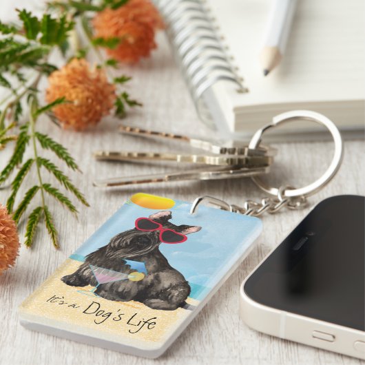 Summer Scottish Terrier Schlüsselanhänger (Vorderseite rechts)