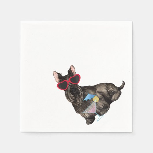 Summer Scottish Terrier Serviette (Vorderseite)