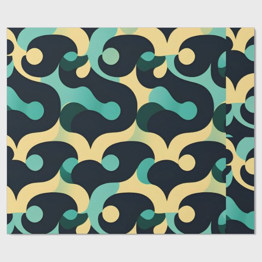 Summer Sea Breeze Mosaik Muster Geschenkpapier (Flach)