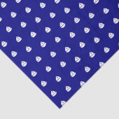 Summer Sea Nautical Relief boat Pattern on Navy Bl Seidenpapier (Detail)