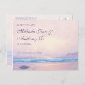 Summer Sea Save the Date Postcard Ankündigungspostkarte (Vorne/Hinten)