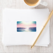 Summer Sea Sunset Tropical Beach Foto Adressaufkleber (Insitu)