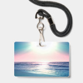 Summer Sea Sunset Tropical Beach Foto Ausweis (Vorderseite mit Lanyard)
