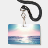 Summer Sea Sunset Tropical Beach Foto Ausweis (Rückseite mit Lanyard)