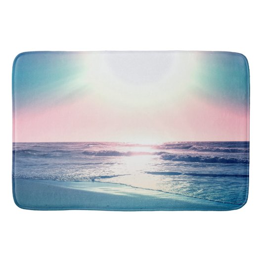 Summer Sea Sunset Tropical Beach Foto Badematte (Vorderseite)