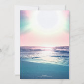 Summer Sea Sunset Tropical Beach Foto Einladung (Rückseite)