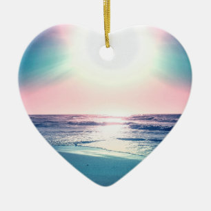 Summer Sea Sunset Tropical Beach Foto Keramik Ornament