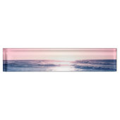 Summer Sea Sunset Tropical Beach Foto Namensplakette (Vorderseite)