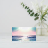 Summer Sea Sunset Tropical Beach Foto Visitenkarte (Stehend Vorderseite)
