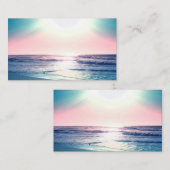Summer Sea Sunset Tropical Beach Foto Visitenkarte (Vorne/Hinten)