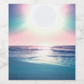 Summer Sea Sunset Tropical Beach Foto Weinetikett (Einzelnes Label)