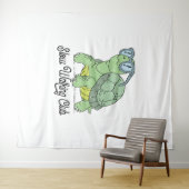 Summer Sea Turtle Floral Boho Blume Wandteppich (Beispiel (Horizontal))