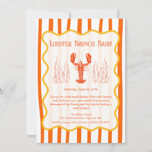 Summer Seafood Bash - Hummer Boil Brunch Einladung
