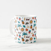 Summer Seamless Muster Hintergrund Kaffeetasse (Vorderseite Links)